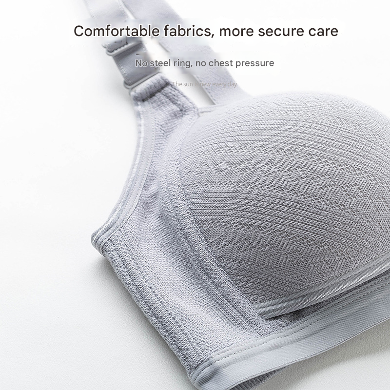 Maternity Plus Size Breathable Cotton Open Button Nursing Bra