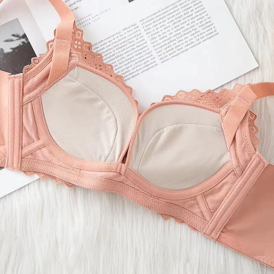 Non-Magnetic Silky AB Cup Medium Thickness Comfortable and Breathable Brassiere