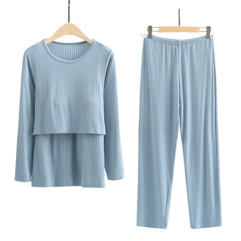 Pregnant Women Nursing Long-Sleeved Free Bra Postpartum Breastfeeding Maternity Wear