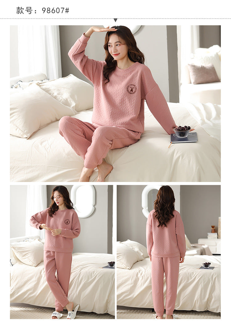 Winter Warmth Cotton Laminated Stylish Loungewear Set