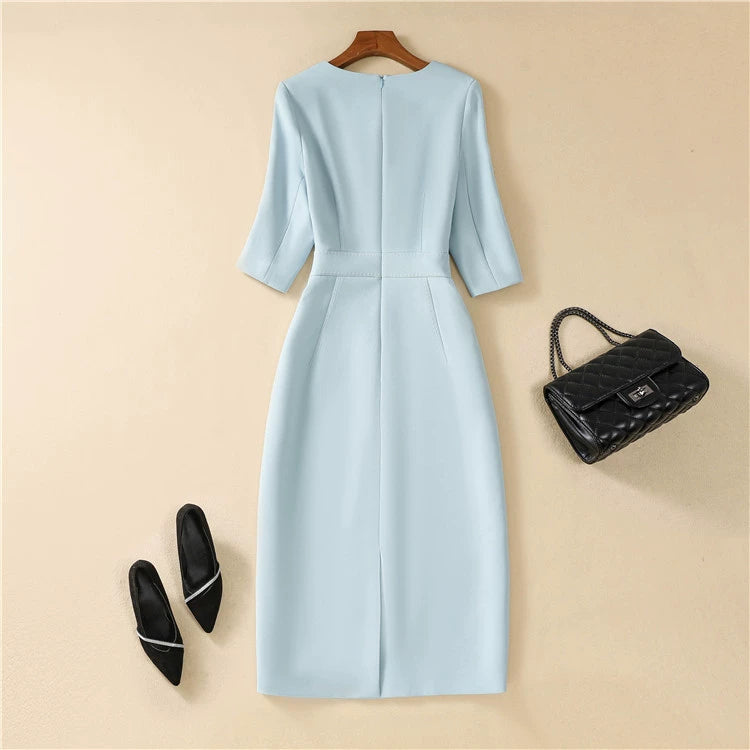 Luxury Mark-Cut Slim Hip Fit and Mid-Length Dresses