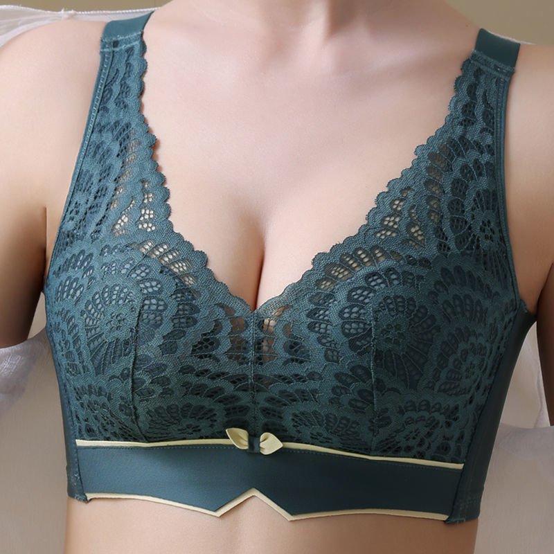 Latex Palm BC Cup Push-up Breast-Shrinking Vest-Style Lace Adjustable Bra