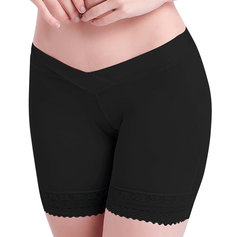 Maternity Solid Color Lace Breathable Low-Waisted Belly Support Base For Pregnant Women Pant