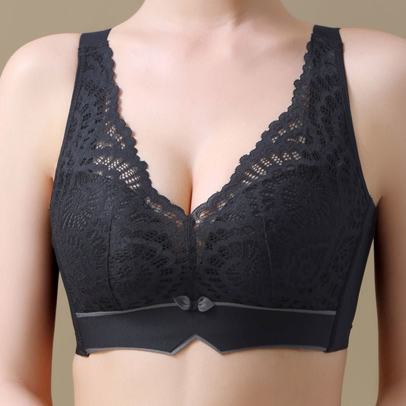 Latex Palm BC Cup Push-up Breast-Shrinking Vest-Style Lace Adjustable Bra