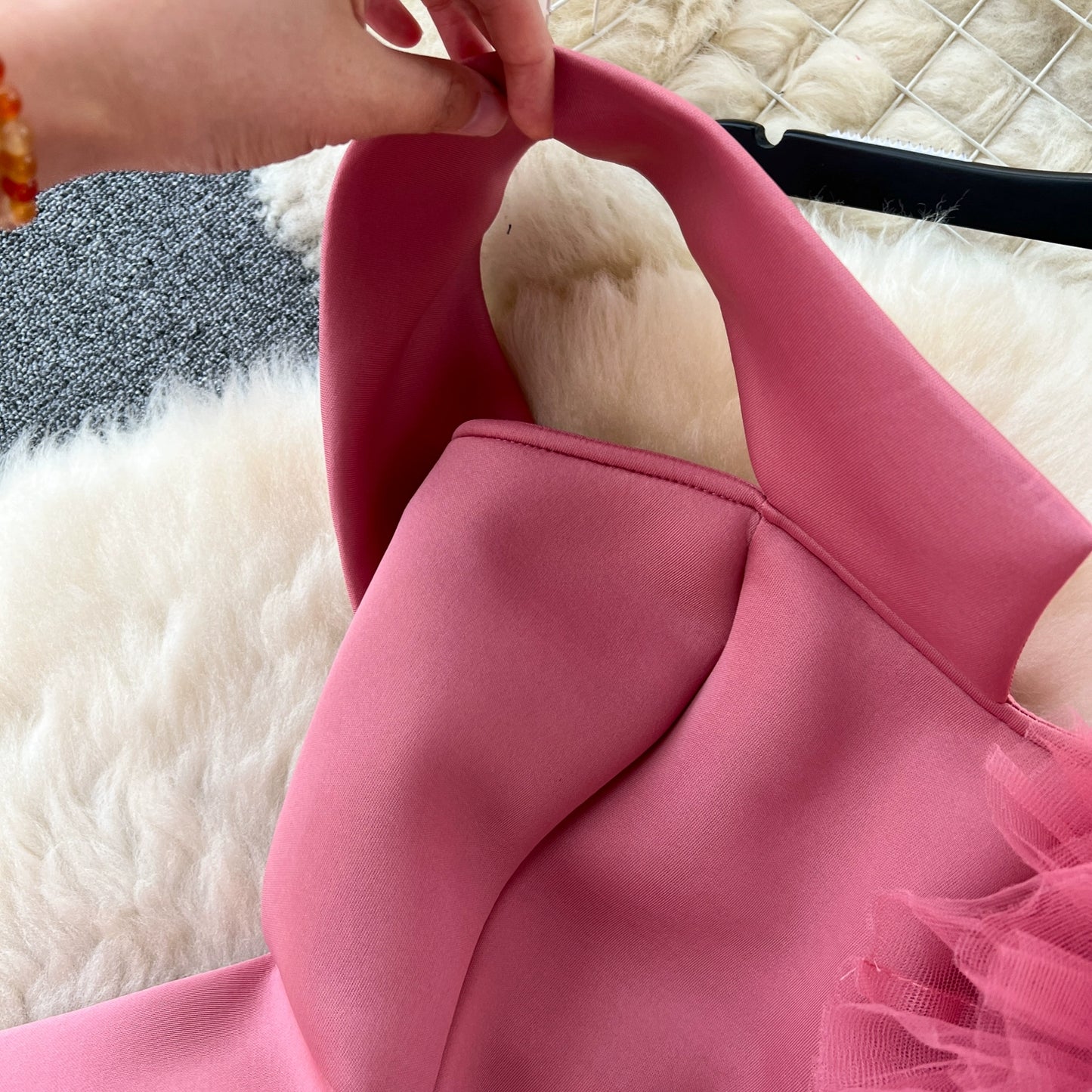 Elegant Celebrity Style Banquet Dress with One-Shouldered Design with 3D Floral Details and Cinched Waist