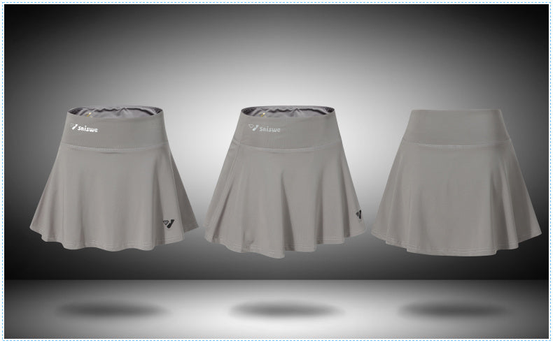 Women's Sports Short Skirt Quick-Drying Breathable Half-Length Pleated Pants Skirt