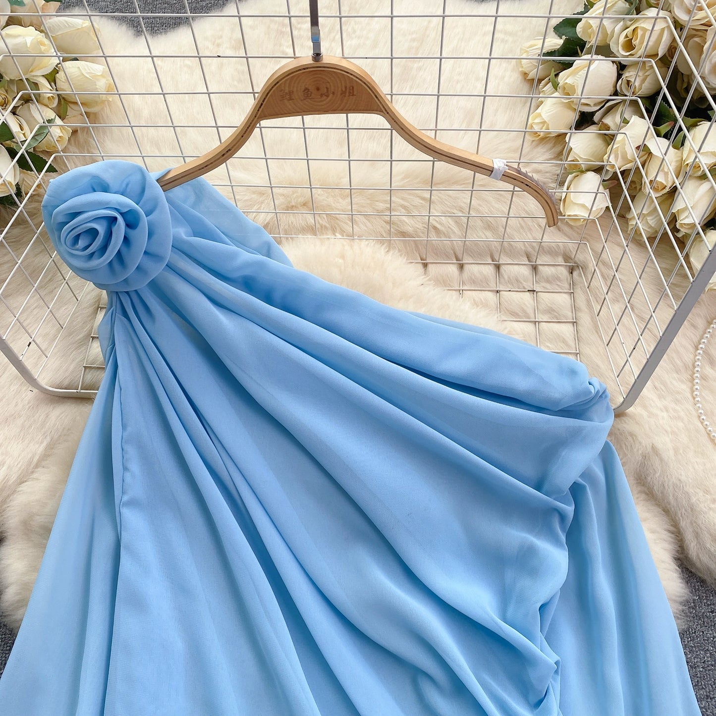 Chiffon Off-Shoulder Puff Sleeve French Top