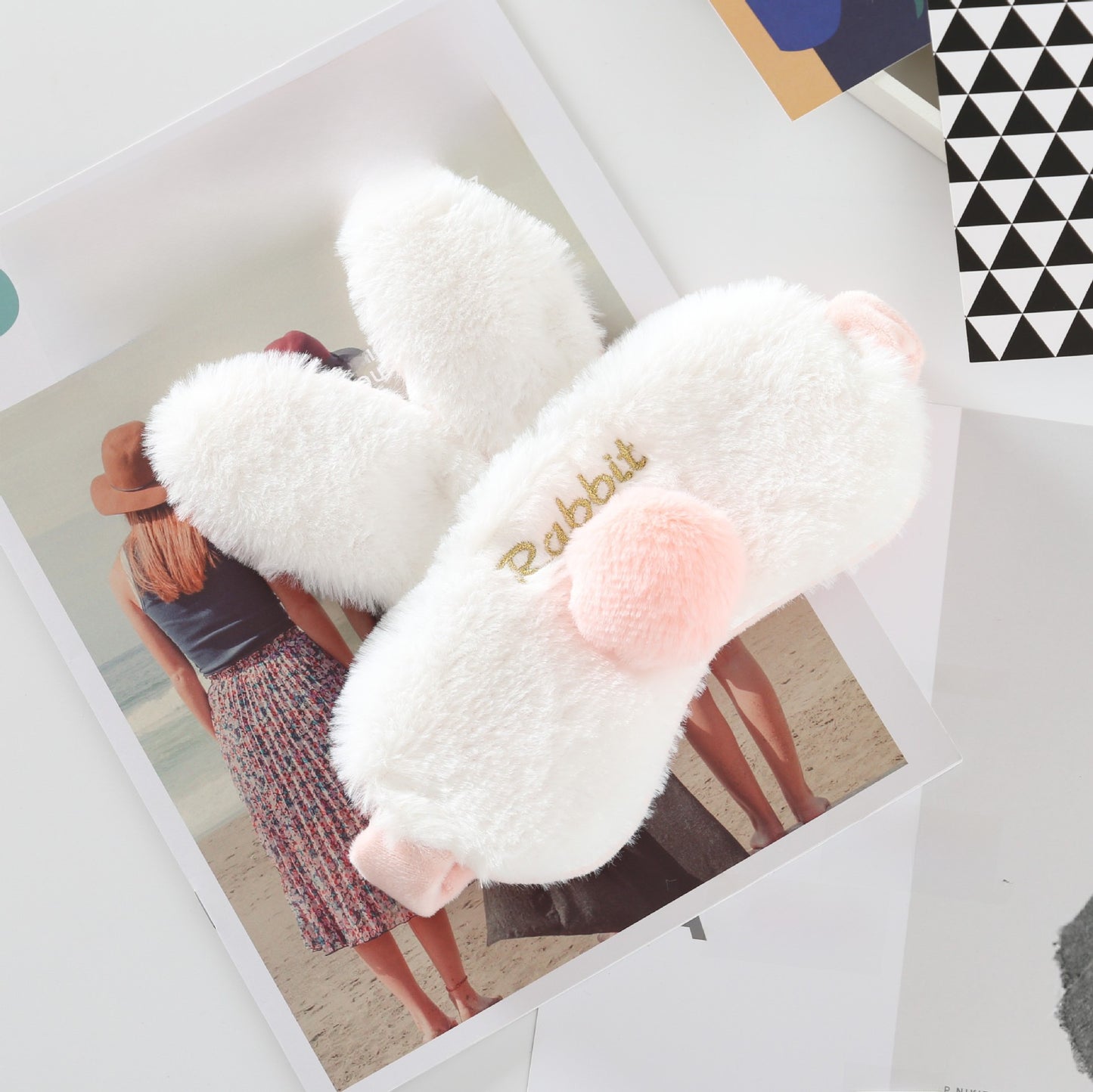 Rabbit Plush Style Sleep Shading Headband Sleeping Eye Mask