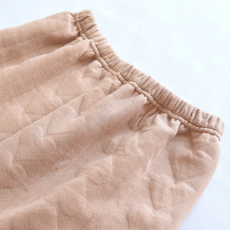 Versatile Women's Solid Color Sleepwear with Air Layer and Long Sleeves