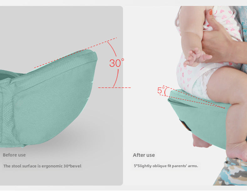 Lightweight Baby Waist Stool Front Hold Multifunctional Scarf Baby Carrier Artifact
