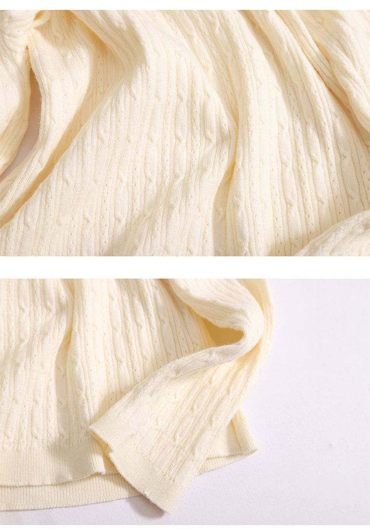 Versatile Solid Color Long-Sleeved knitted Base Slim And Thin Half-High Neck Twist Top