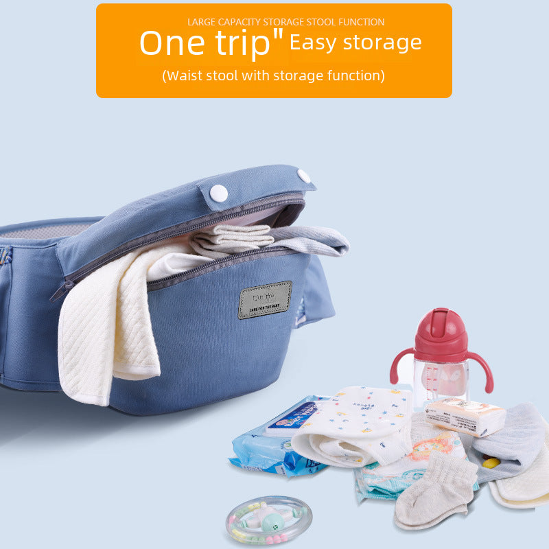 Horizontal Front Holding Multi-Functional Baby Waist Stool Universal Back Hold Baby Carrier With Storage Bag