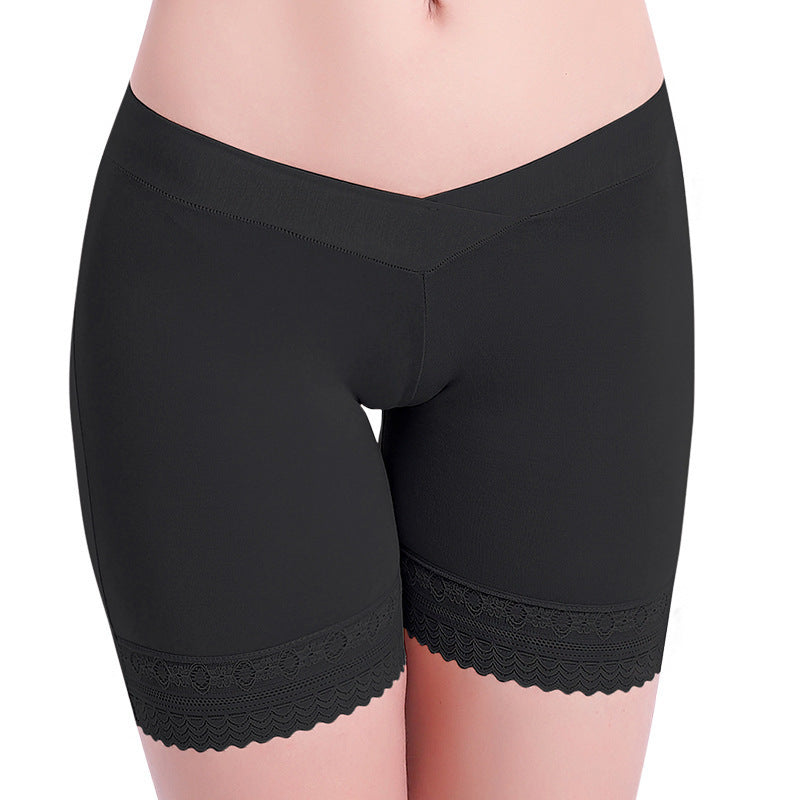 Maternity Solid Color Lace Breathable Low-Waisted Belly Support Base For Pregnant Women Pant