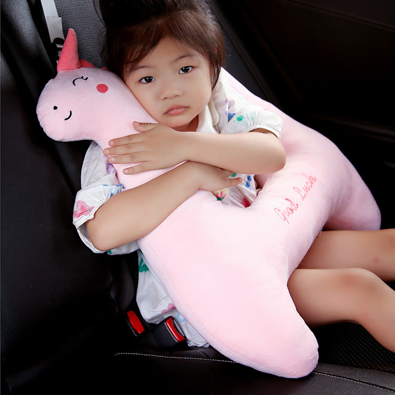 Children's Car Sleeping Car Back Seat Artifact Throw Pillow