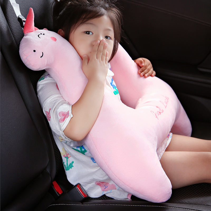 Children's Car Sleeping Car Back Seat Artifact Throw Pillow