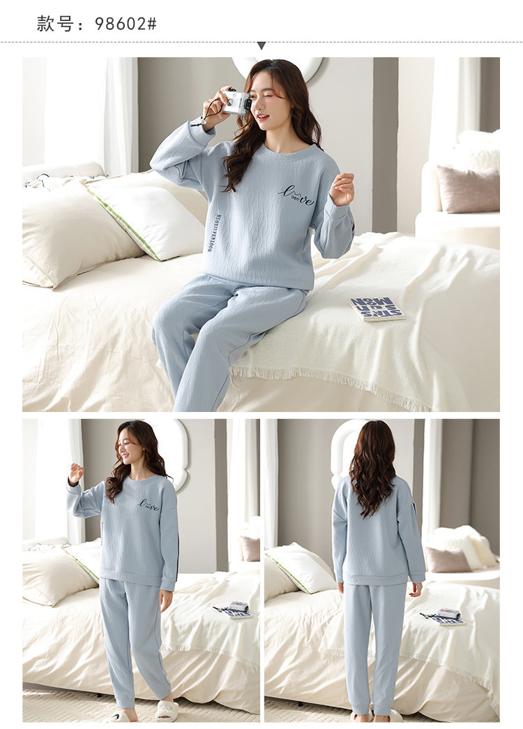 Winter Warmth Cotton Laminated Stylish Loungewear Set