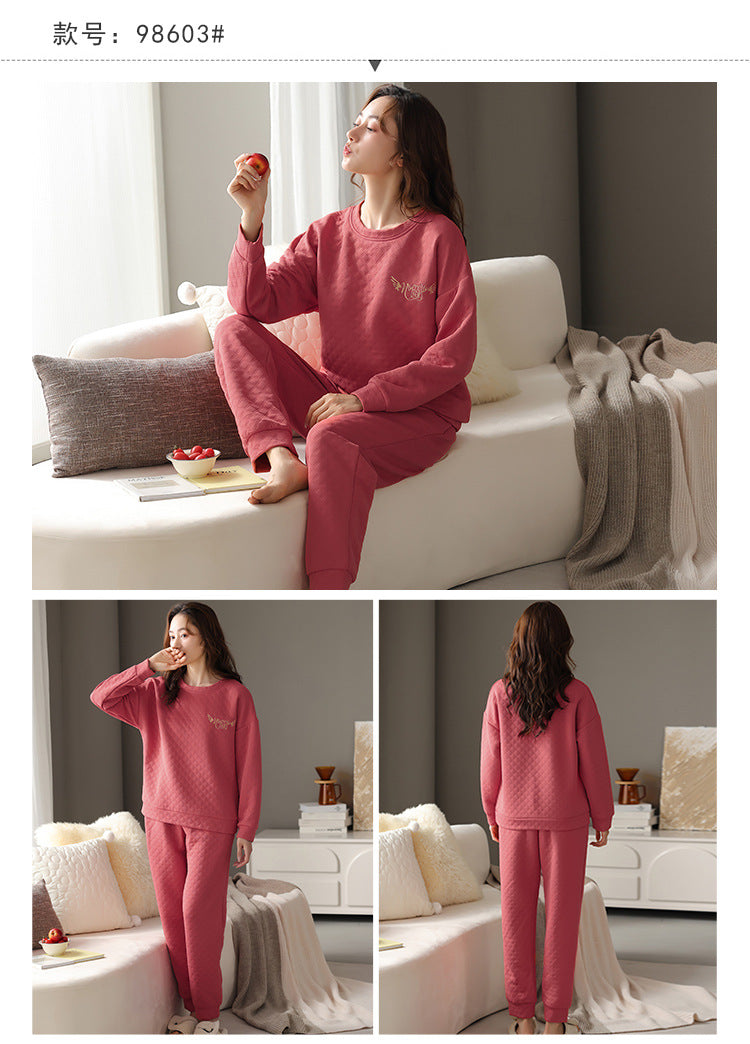 Winter Warmth Cotton Laminated Stylish Loungewear Set