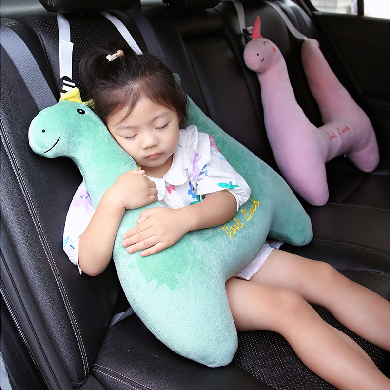 Children's Car Sleeping Car Back Seat Artifact Throw Pillow