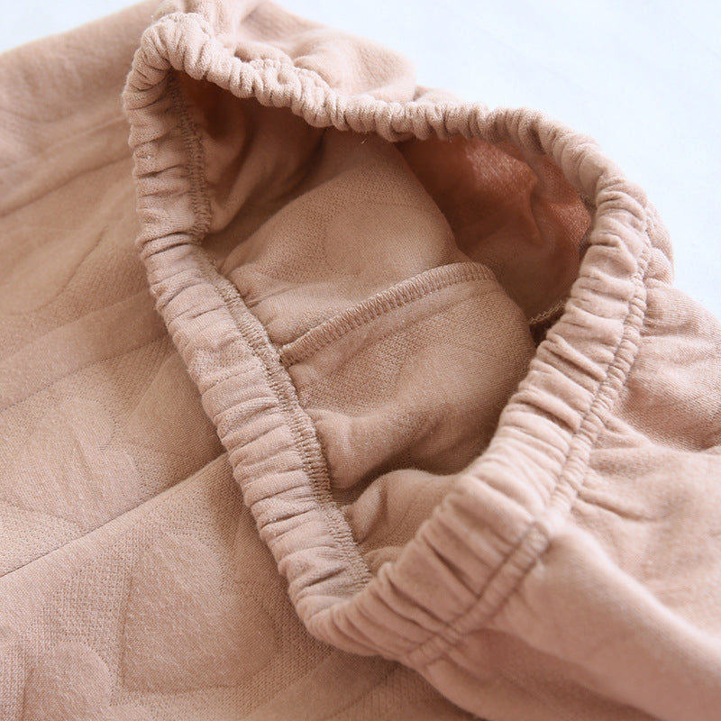 Versatile Women's Solid Color Sleepwear with Air Layer and Long Sleeves