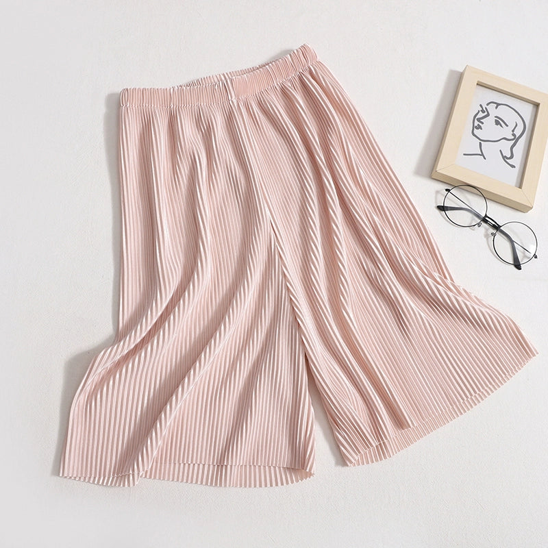 Versatile Women's Summer New Temperament Crewneck Short Sleeve High Waist casual Two pc suit