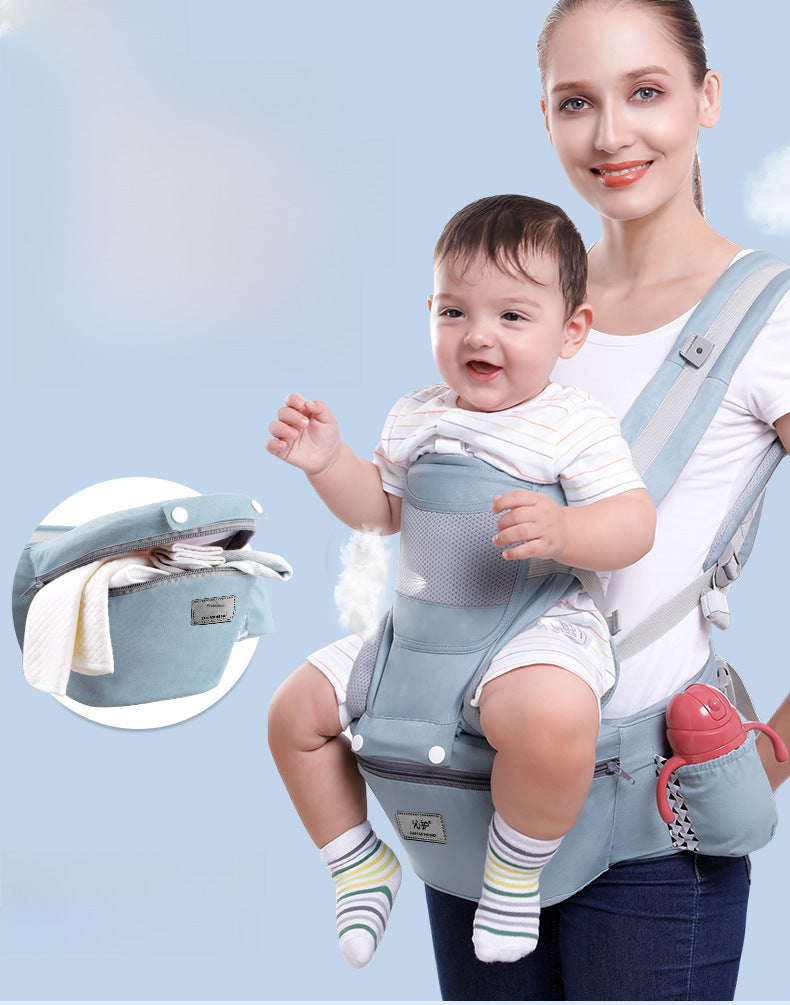 Horizontal Front Holding Multi-Functional Baby Waist Stool Universal Back Hold Baby Carrier With Storage Bag