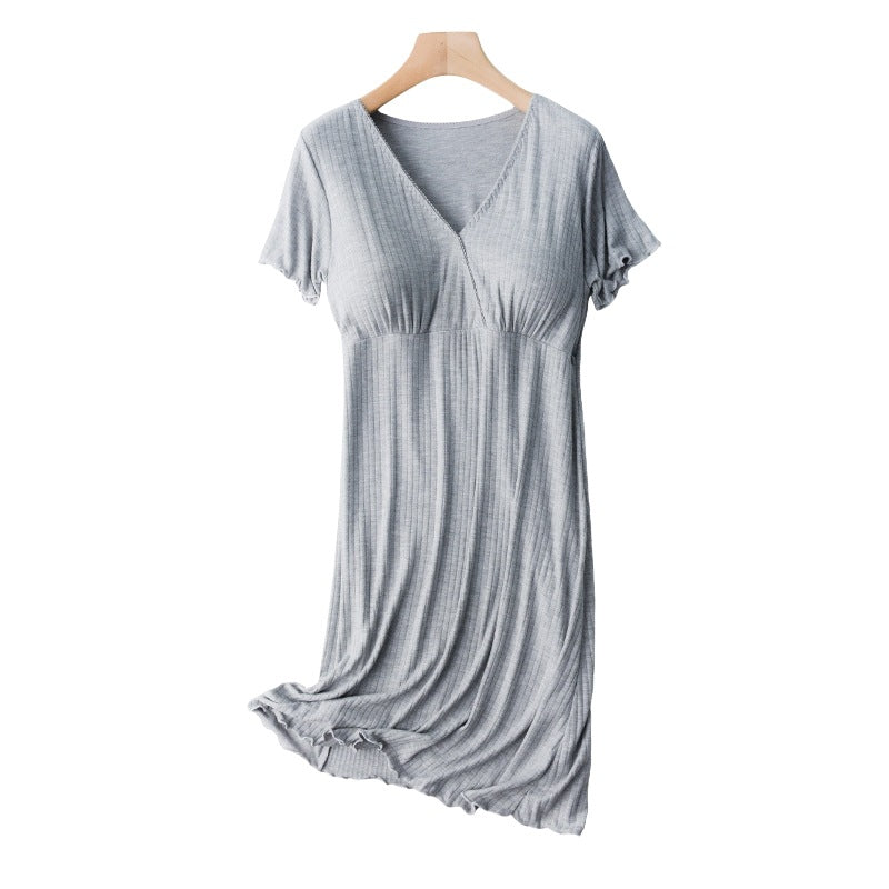 Summer Thin Nursing Postpartum Feeding Free Bra Plus Size Maternity Loungewear With Chest Pad