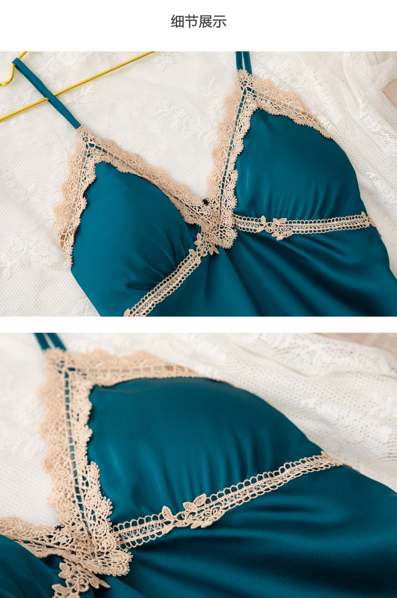 Women's Ice silk summer thin suspender shorts loungewear