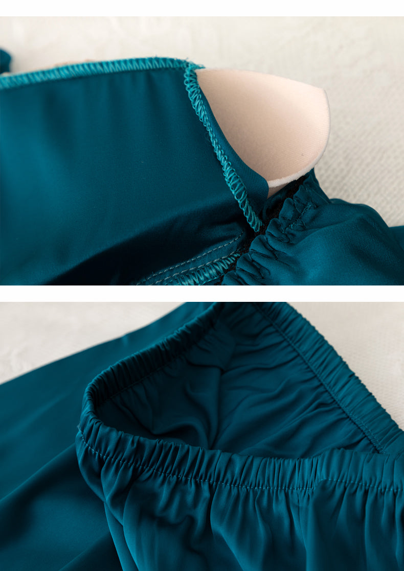 Women's Ice silk summer thin suspender shorts loungewear