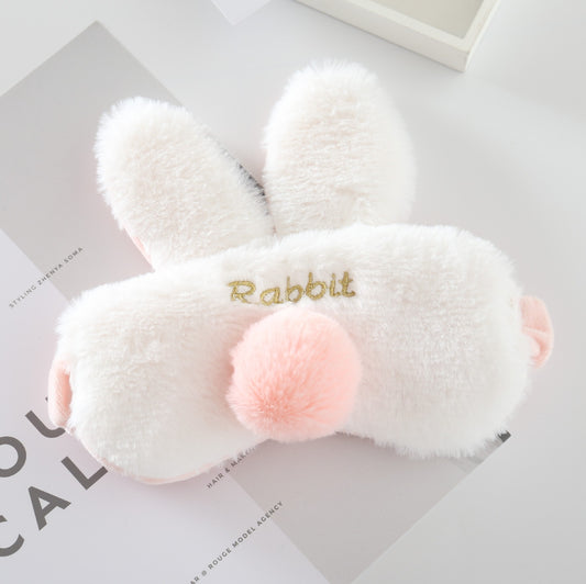 Rabbit Plush Style Sleep Shading Headband Sleeping  Eye Mask