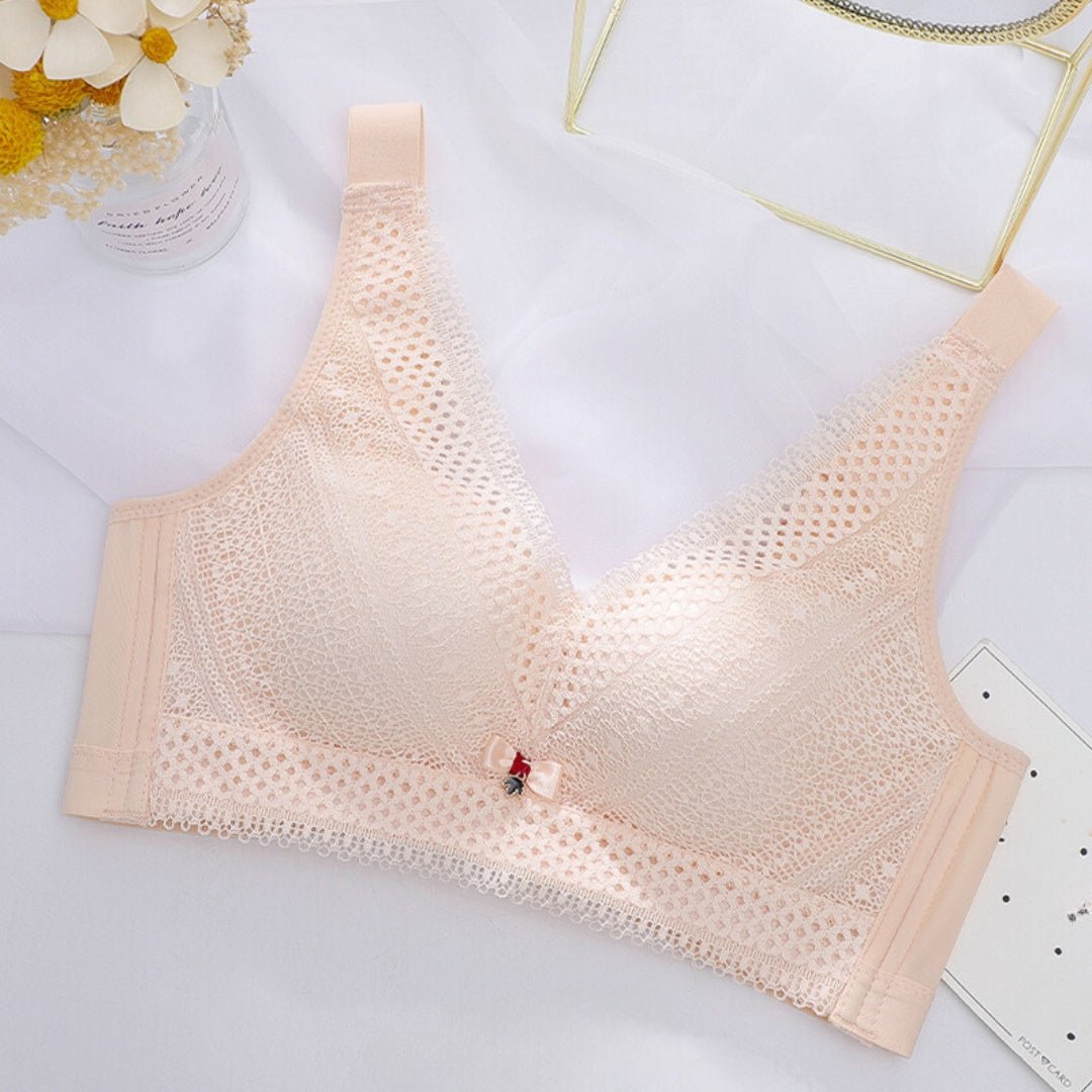 Non-magnetic, Comfortable, Medium Thick  Adjustable Lace Women's Push Up Bra