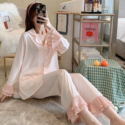 All Season Cozy Comfortable Ice Silk Loungewear Set