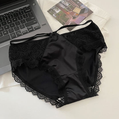 French Style Satin Lace Seamless Comfortable Panties