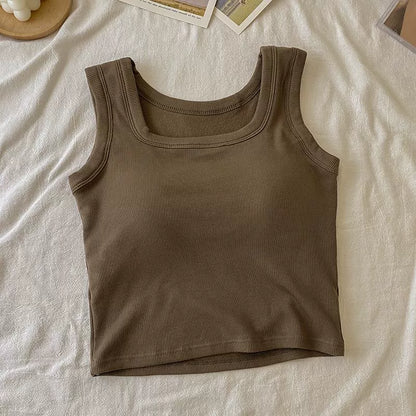 High Elastic Yoga Camisole Top With Built-in Bra For Women
