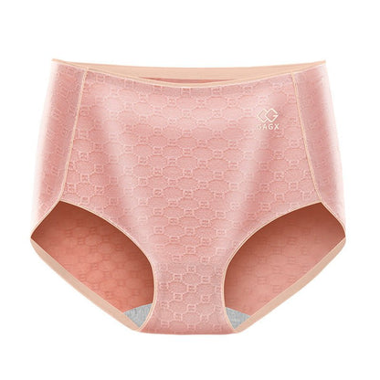 New Seamless High Waist Women's Jacquard Cotton Belly Shirnk Panties