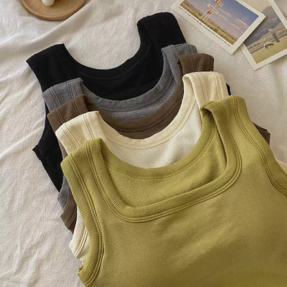 High Elastic Yoga Camisole Top With Built-in Bra For Women