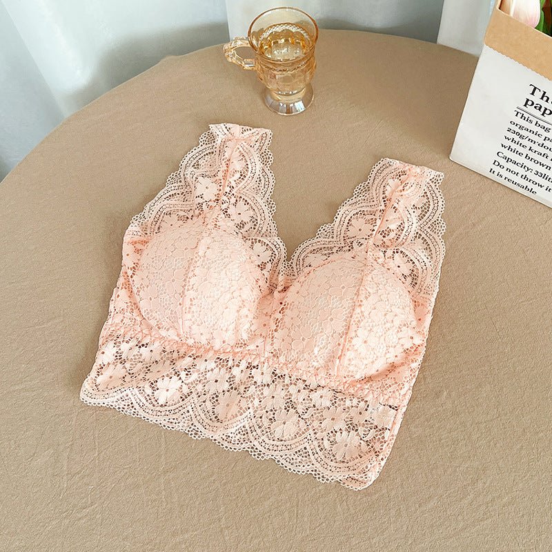 High-quality Lace V-shaped Beautiful Back Women's Bra with Pads