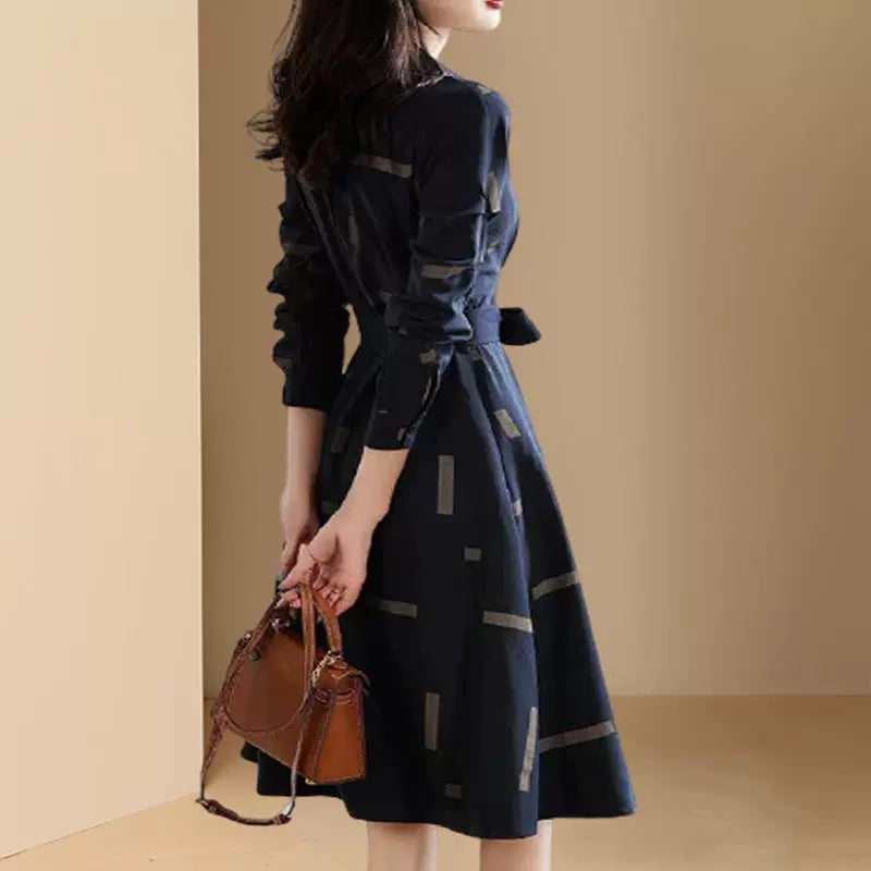 High-end Luxury Coller Formal Dress With Belt