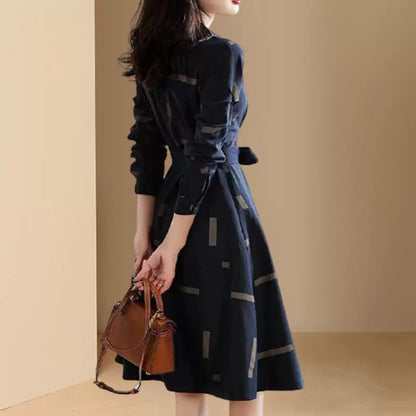 High-end Luxury Coller Formal Dress With Belt
