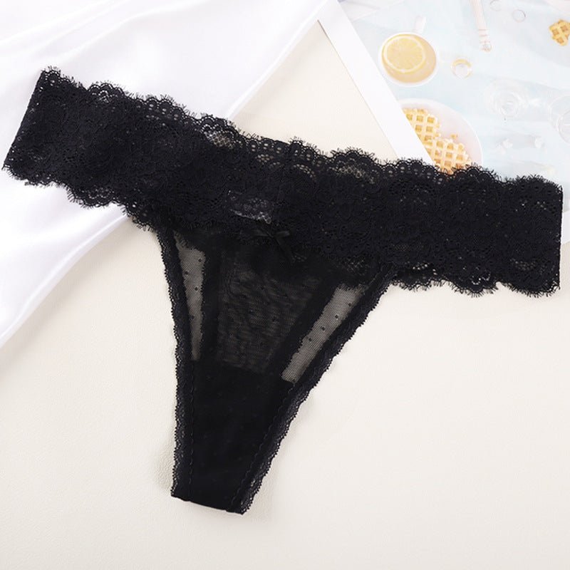 Women's Lace Seamless Solid Color Breathable Premium Thong Panties