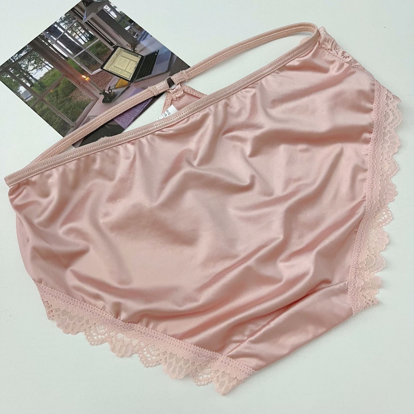 French Style Satin Lace Seamless Comfortable Panties