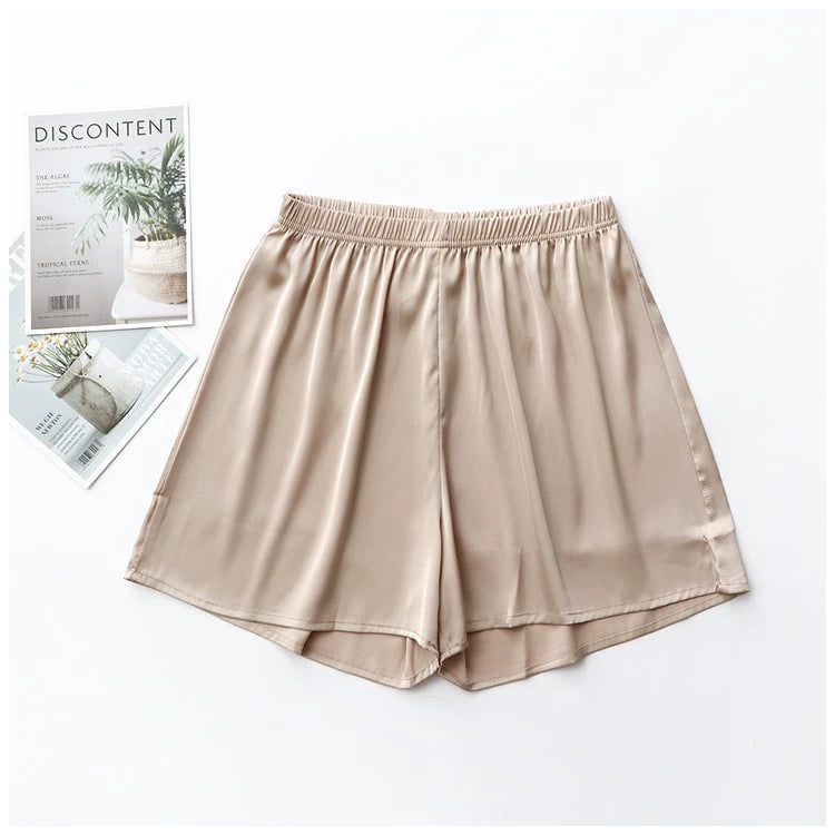 Women's Summer Shorts Thin Ice Satin Silk Home wear