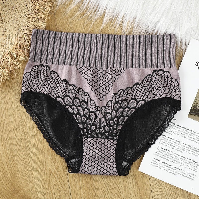 High Waist Plus Size Hip Lifting Beautiful Lace Women's  Panties