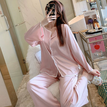 All Season Cozy Comfortable Ice Silk Loungewear Set