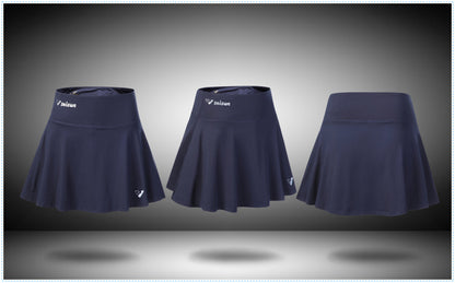 Women's Sports Short Skirt Quick-Drying Breathable Half-Length Pleated Pants Skirt
