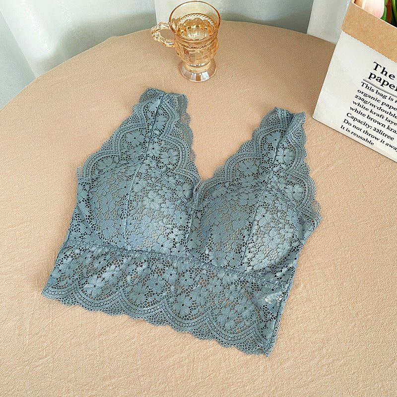 High-quality Lace V-shaped Beautiful Back Women's Bra with Pads