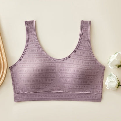 Fixed Cup High Quality Padded Cotton Breathable Sports and Yoga Bra