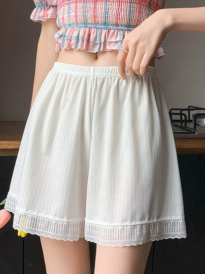 Ice silk women's summer Friendly loose large size shorts skirt pants