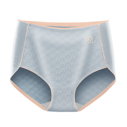 New Seamless High Waist Women's Jacquard Cotton Belly Shirnk Panties