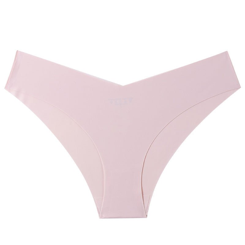 V-shaped Waist Seamless Ice Silk Cotton Breathable Panties