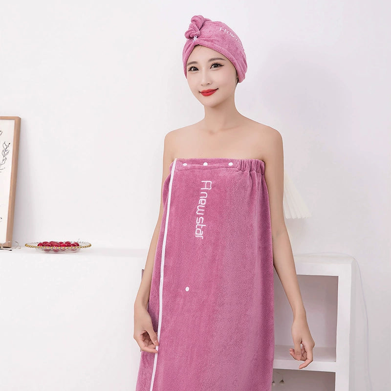 Women's Bath Towels Worn And Wrapped Non-Cotton Absorbent Bath Skirt Bathrobe